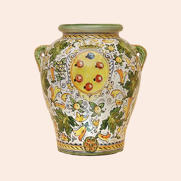 CC108B 48M - Jar cm 48 H Cafaggiolo de medici coat of arms